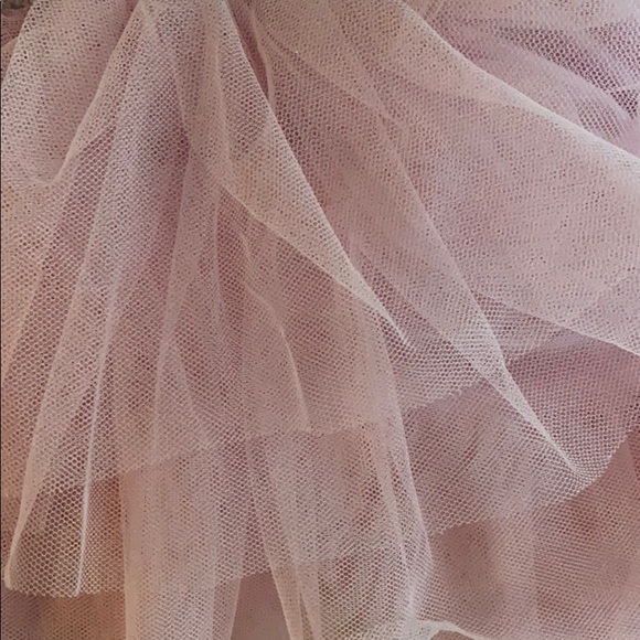 Pink Tutu silver sequined dress with lace Appliqué - Picture 5 of 9